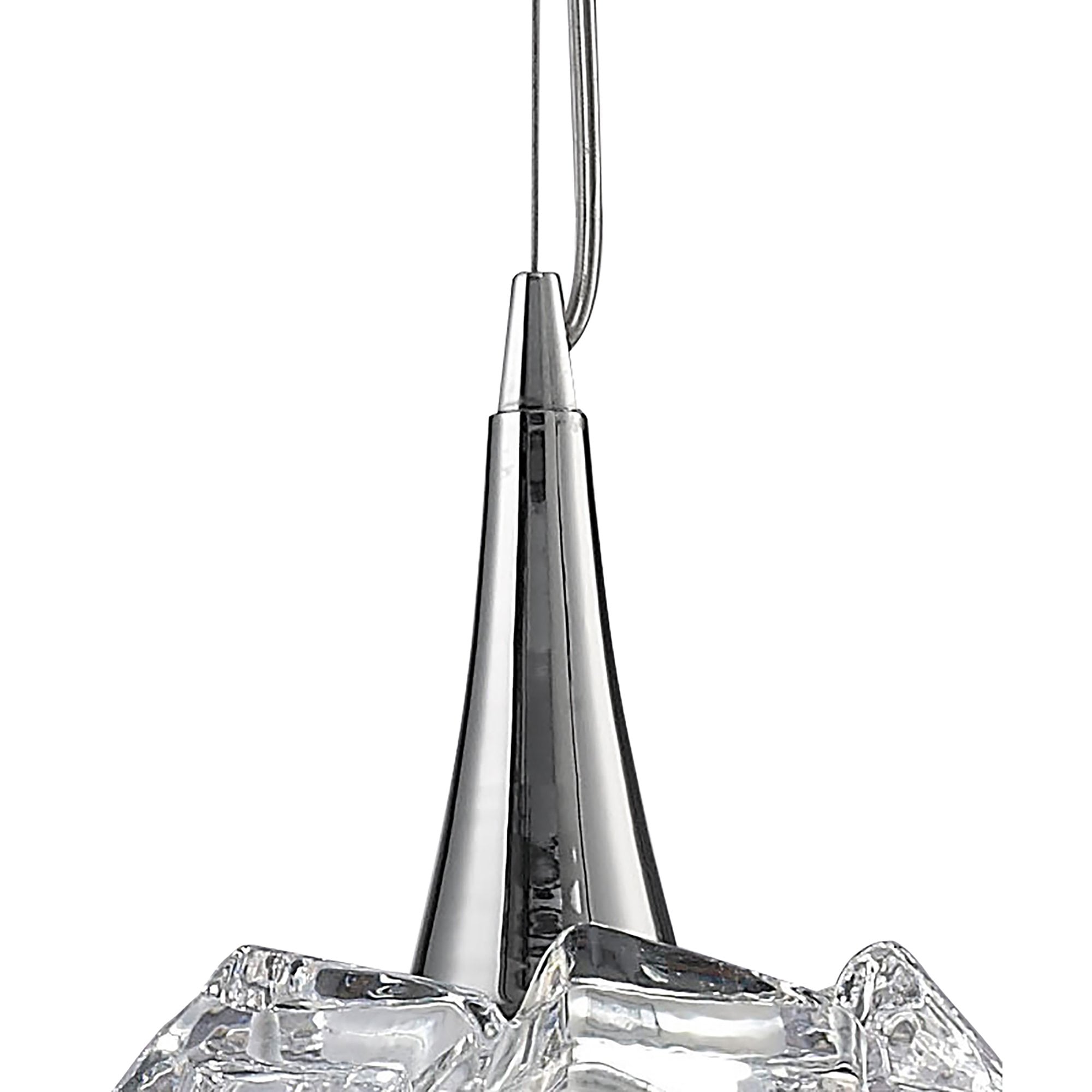 M3963 Artic Pendant 1 Light E27 Large Polished Chrome