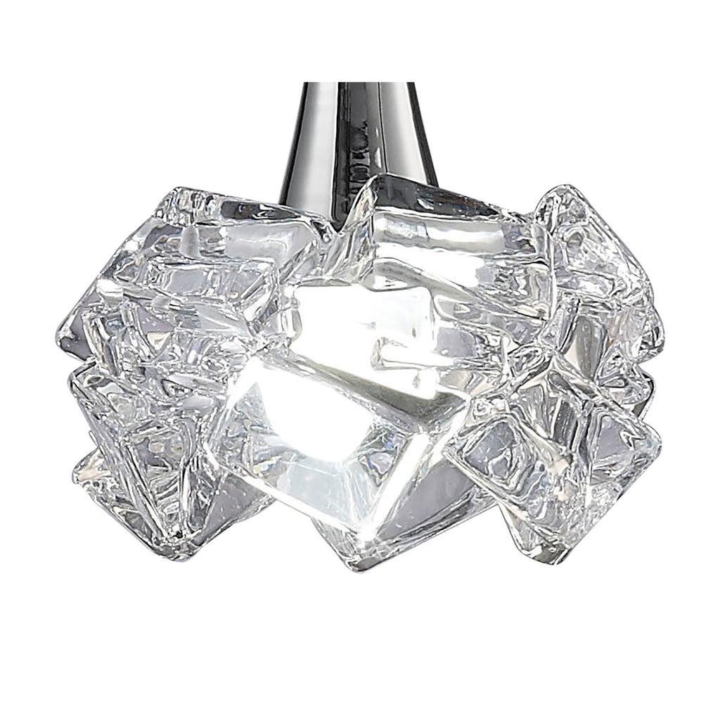 M3963 Artic Pendant 1 Light E27 Large Polished Chrome