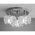 M3965 Artic Flush Ceiling 3 Light E27 Round Large Polished Chrome