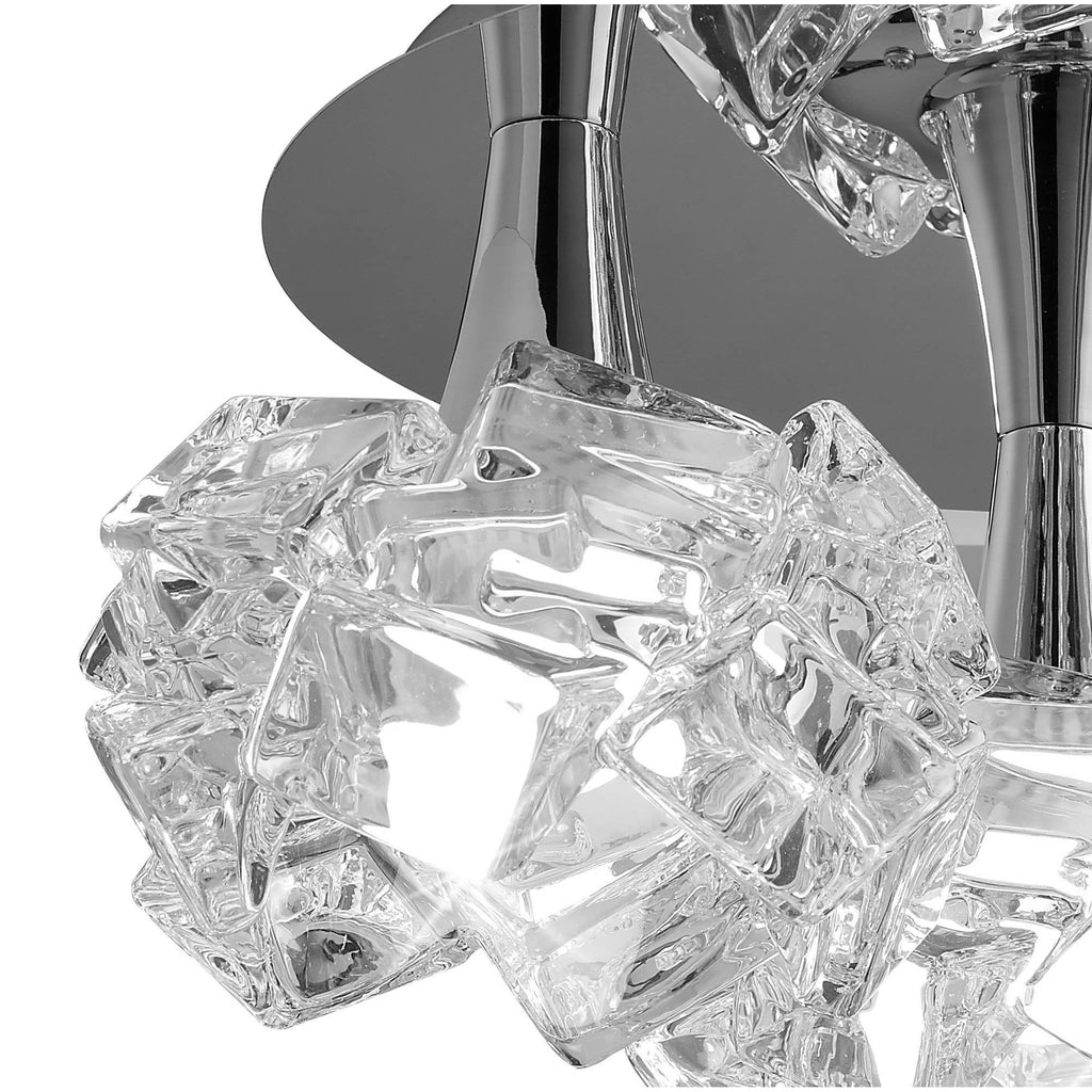 M3965 Artic Flush Ceiling 3 Light E27 Round Large Polished Chrome
