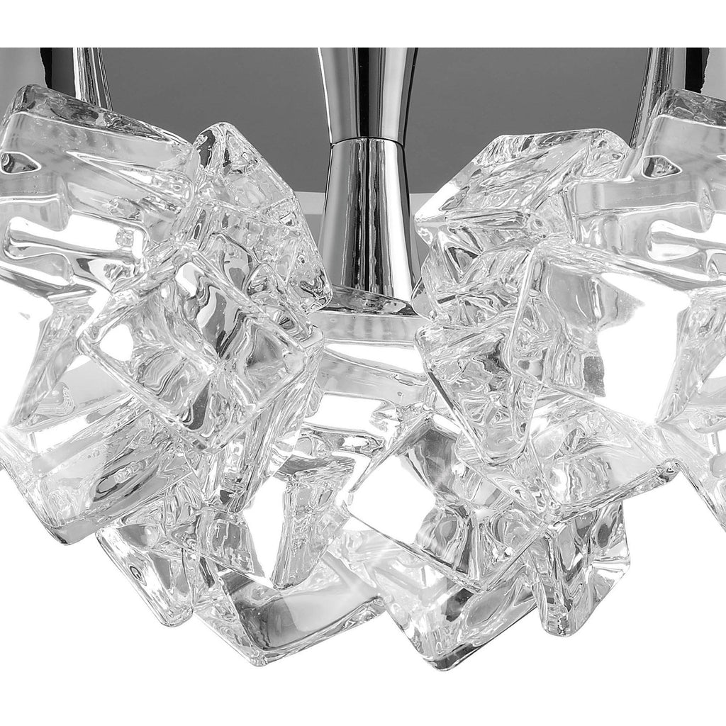M3965 Artic Flush Ceiling 3 Light E27 Round Large Polished Chrome