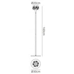 M3969 Artic Floor Lamp 1 Light E27 Polished Chrome