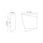 M6220 Asimetric Wall Light Rhombus 1 Light White