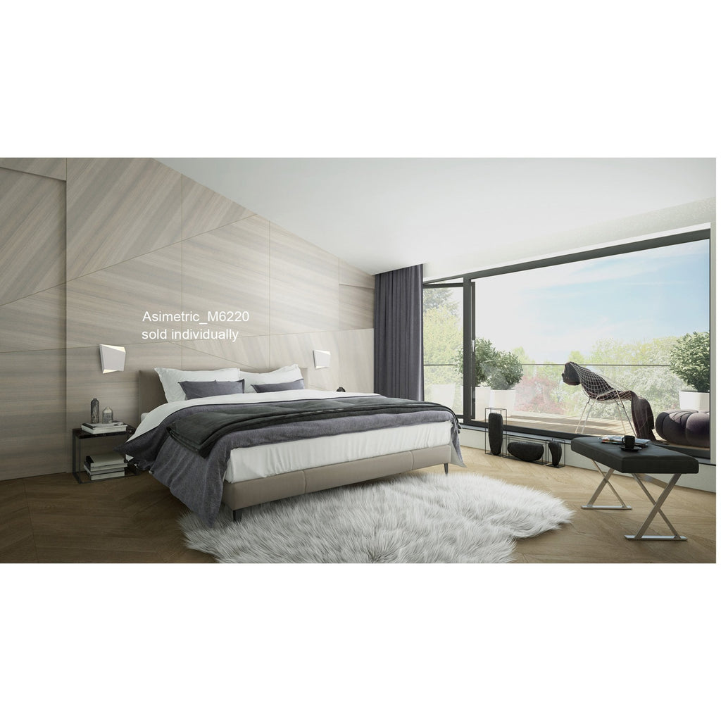 M6220 Asimetric Wall Light Rhombus 1 Light White