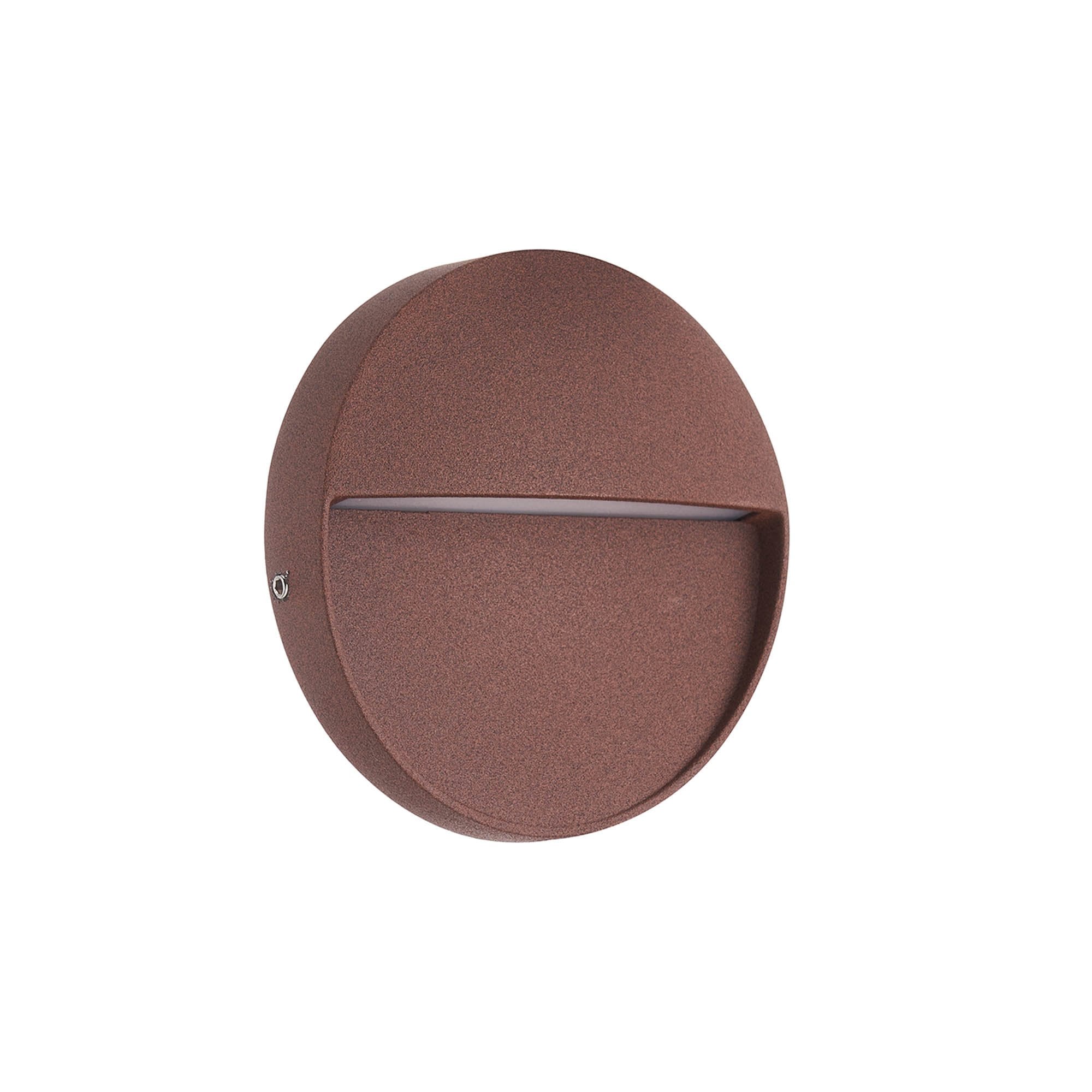 M7641 Baker Outdoor Wall Lamp Small Round 3W LED Rust Brown