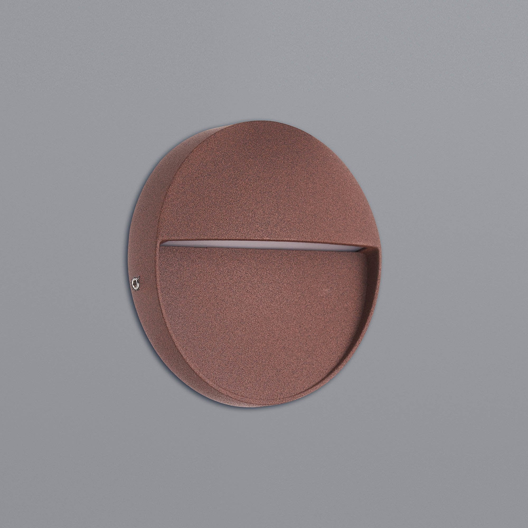 M7641 Baker Outdoor Wall Lamp Small Round 3W LED Rust Brown