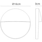 M7018 Baker Outdoor Wall Lamp Large Round 6W LED Sand White