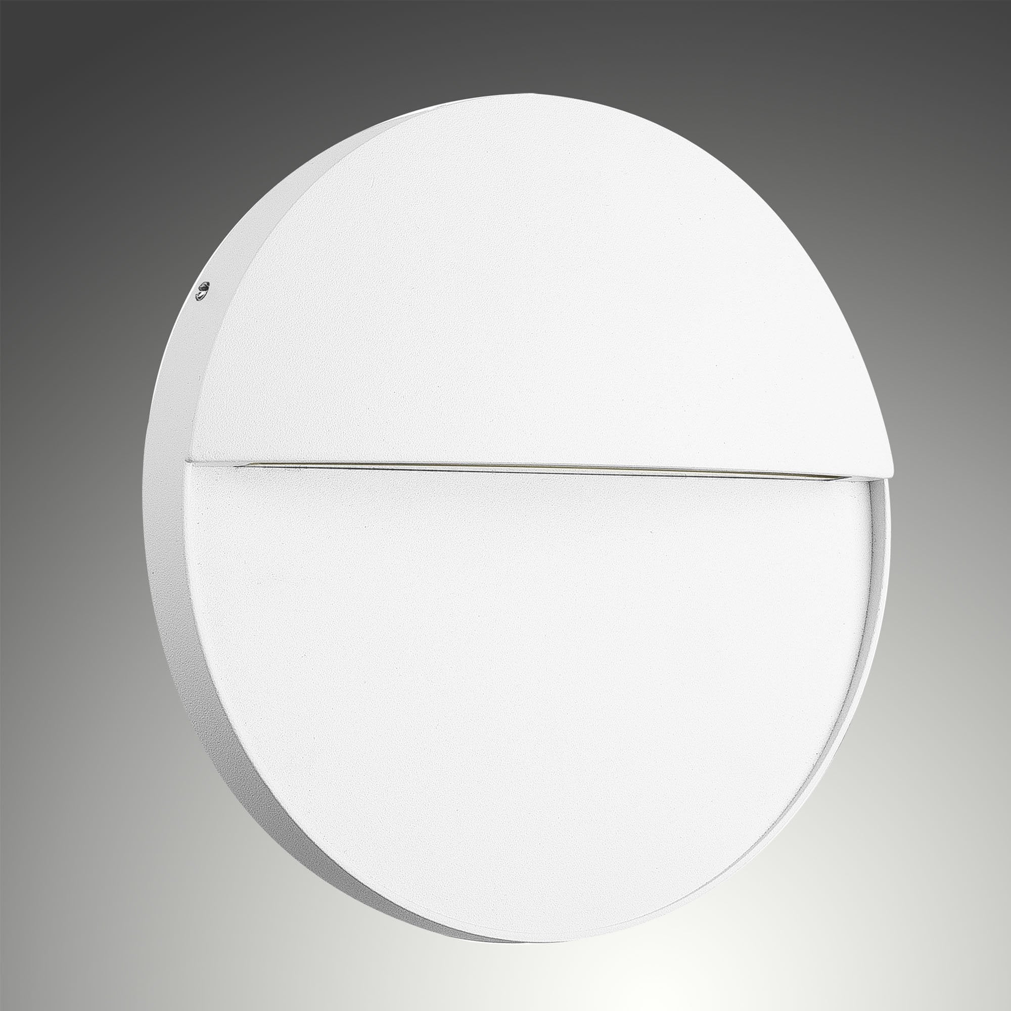 M7018 Baker Outdoor Wall Lamp Large Round 6W LED Sand White