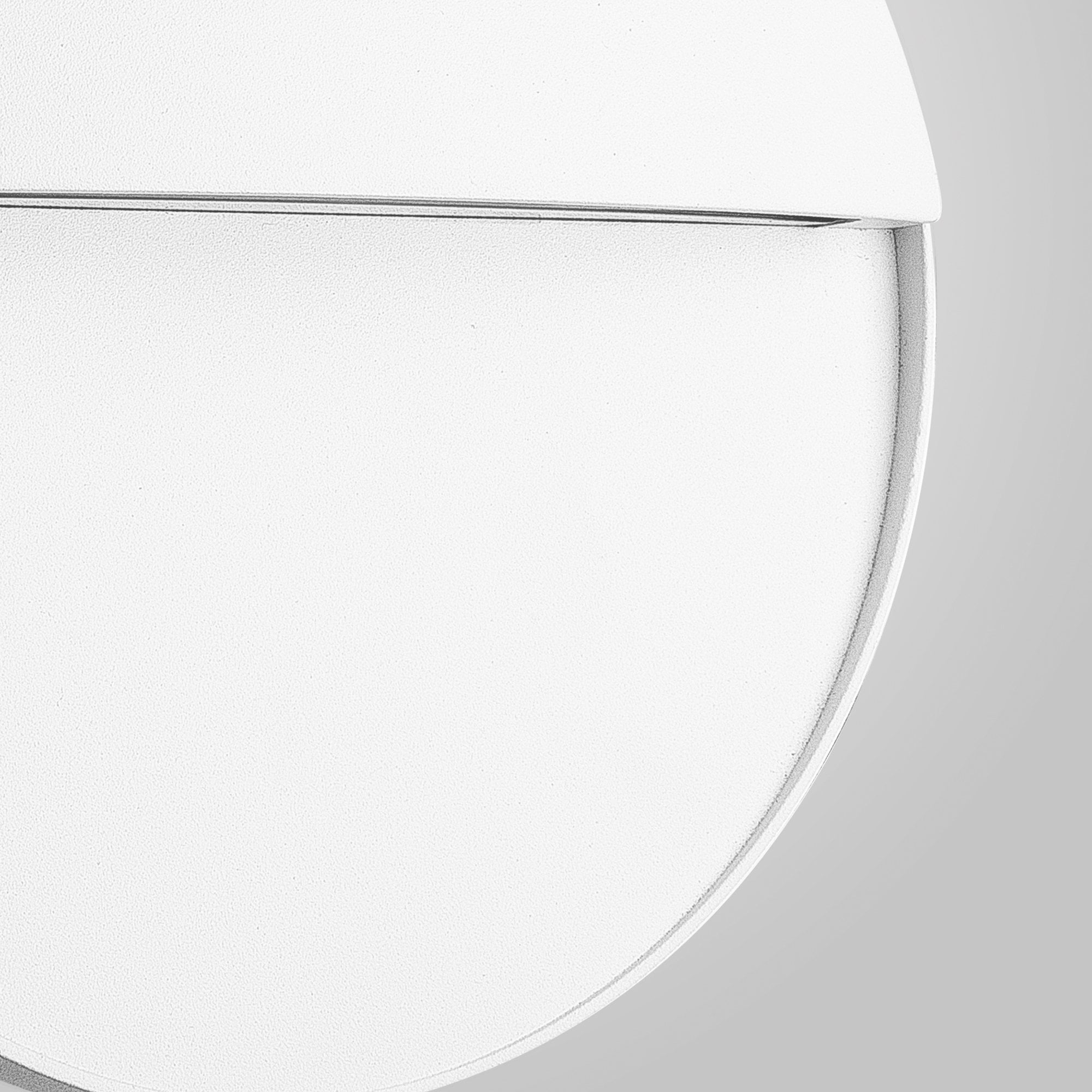 M7018 Baker Outdoor Wall Lamp Large Round 6W LED Sand White