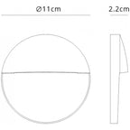 M7014 Baker Outdoor Wall Lamp Small Round 3W LED Sand White