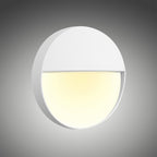M7014 Baker Outdoor Wall Lamp Small Round 3W LED Sand White