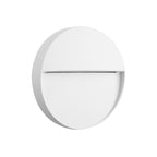M7014 Baker Outdoor Wall Lamp Small Round 3W LED Sand White
