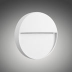 M7014 Baker Outdoor Wall Lamp Small Round 3W LED Sand White