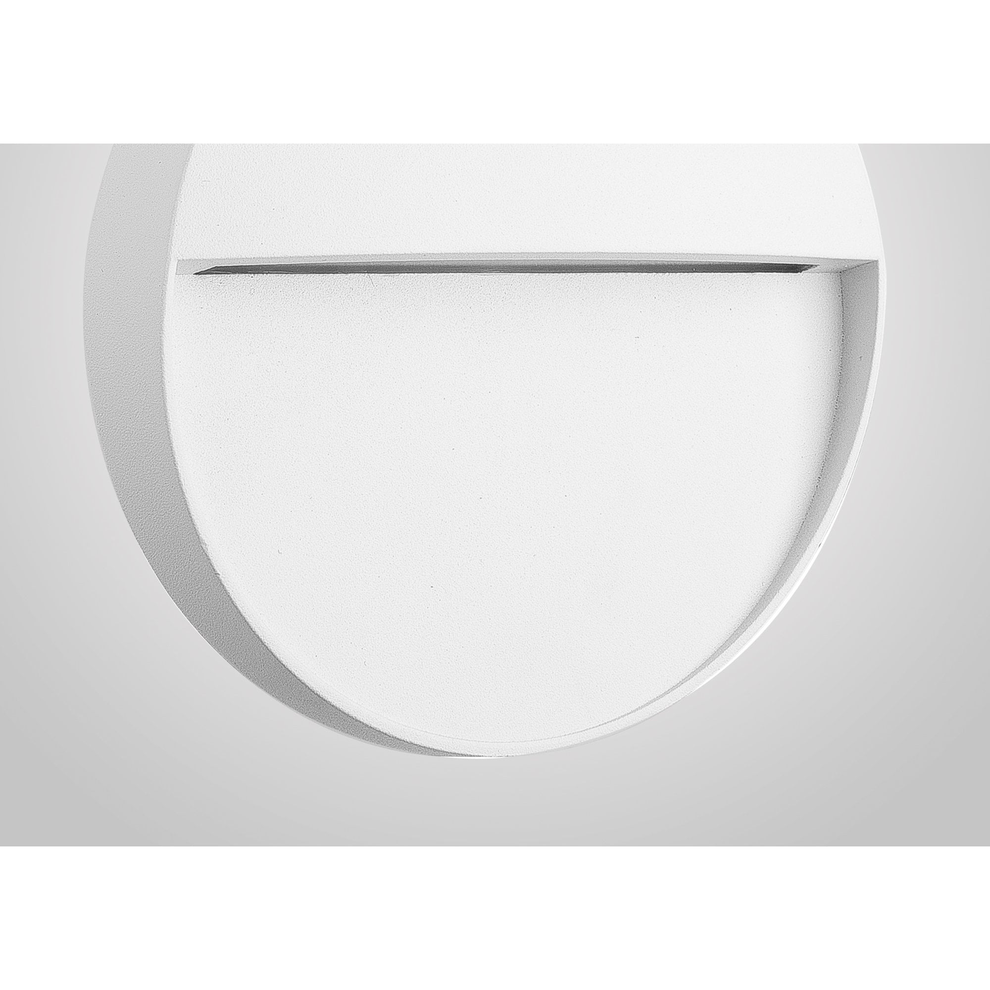 M7014 Baker Outdoor Wall Lamp Small Round 3W LED Sand White
