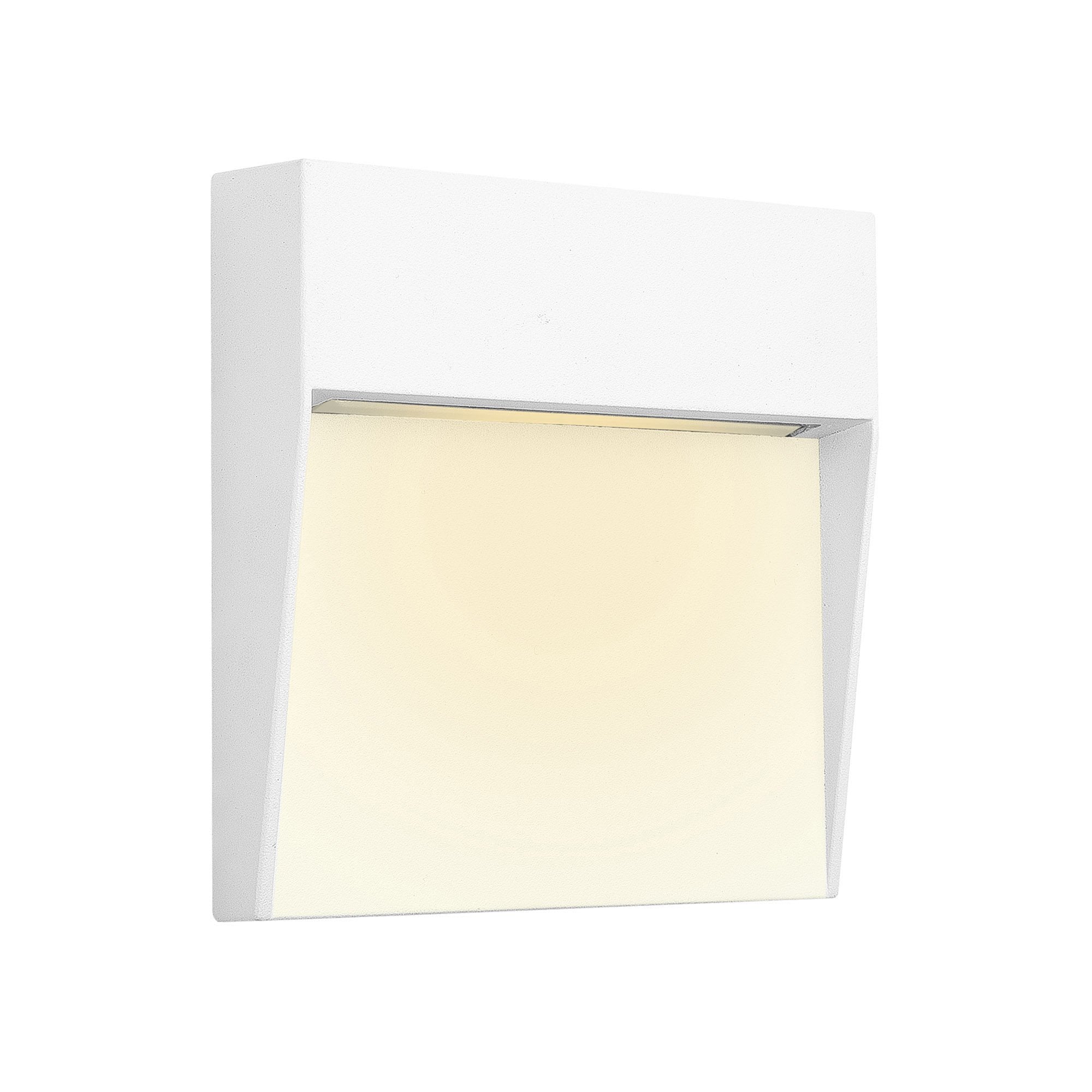 M7012 Baker Outdoor Wall Lamp Small Square 3W LED Sand White