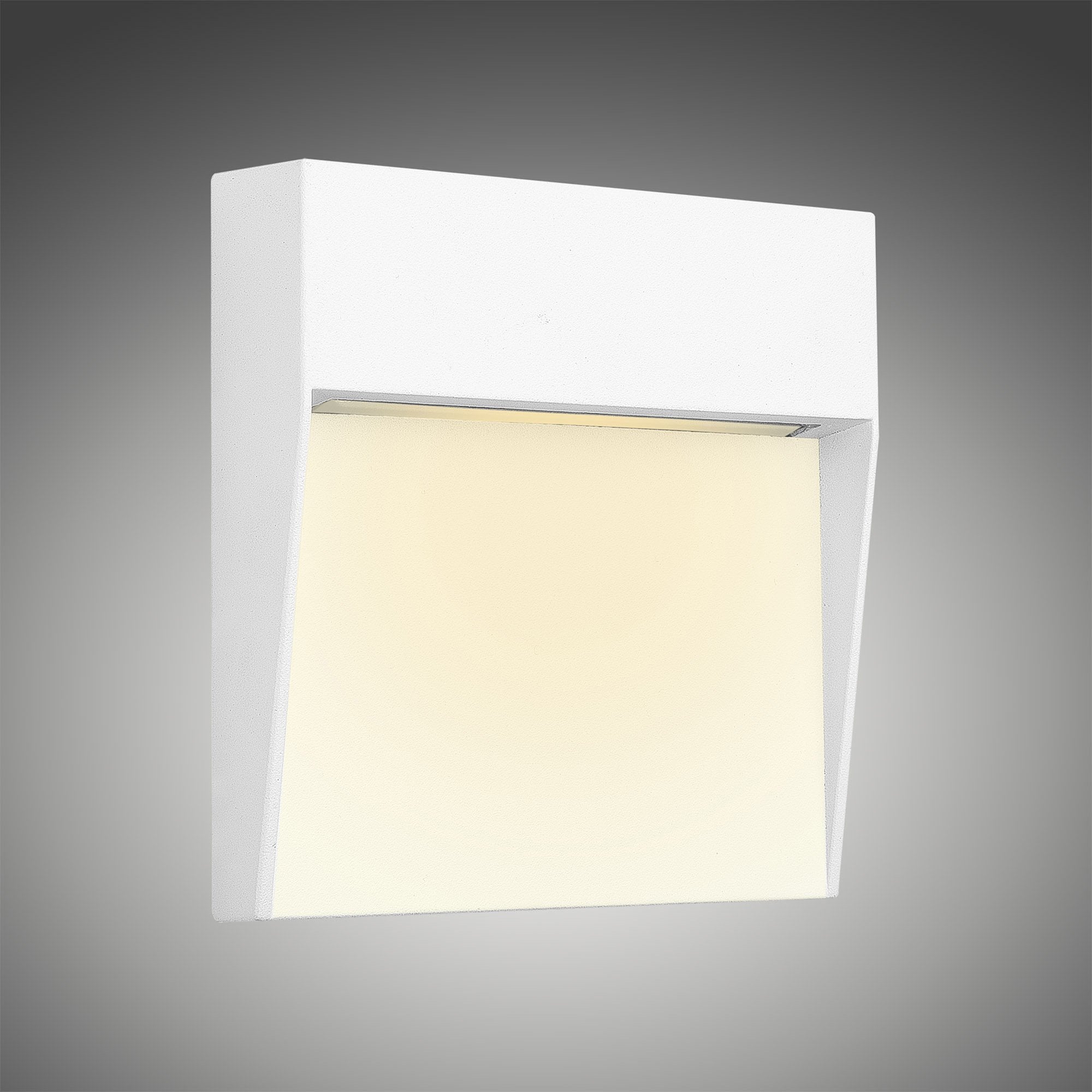 M7012 Baker Outdoor Wall Lamp Small Square 3W LED Sand White