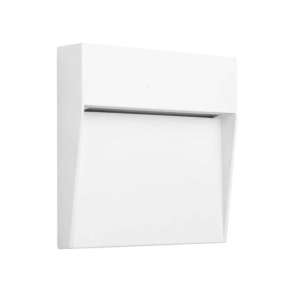 M7012 Baker Outdoor Wall Lamp Small Square 3W LED Sand White
