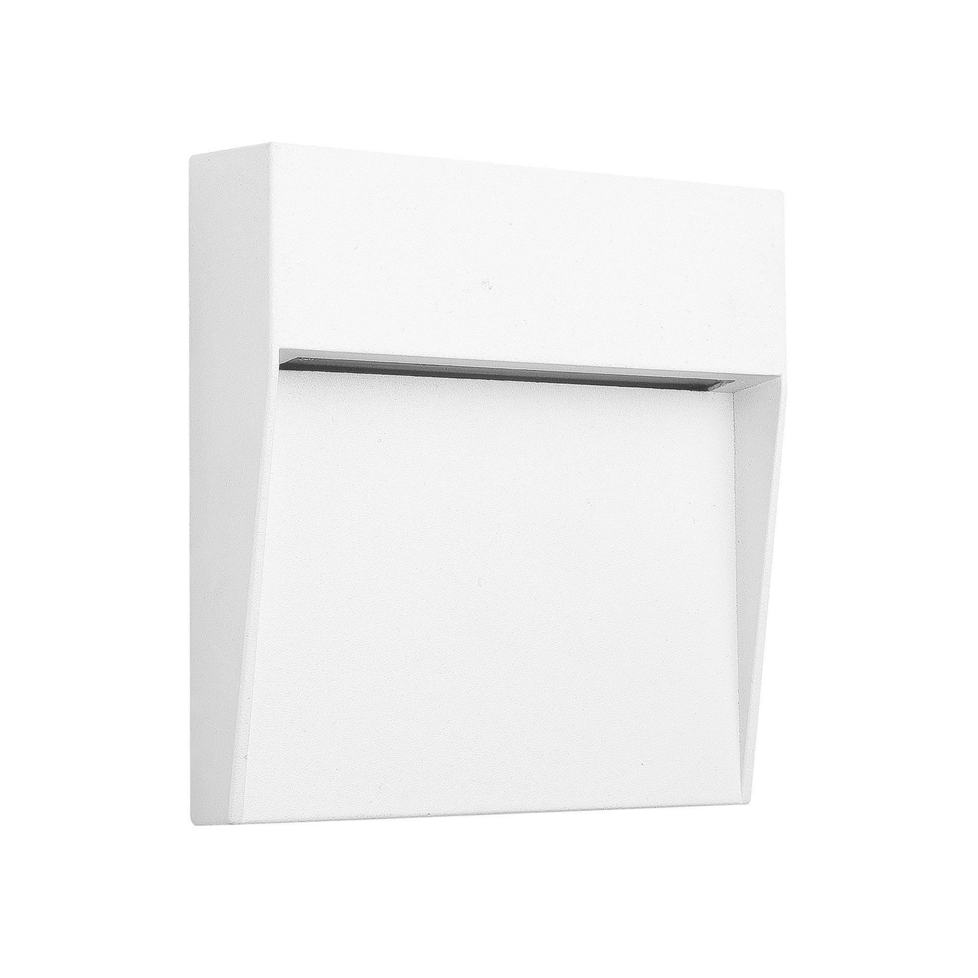 M7012 Baker Outdoor Wall Lamp Small Square 3W LED Sand White