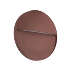 M7643 Baker Outdoor Wall Lamp Large Round 6W LED Rust Brown