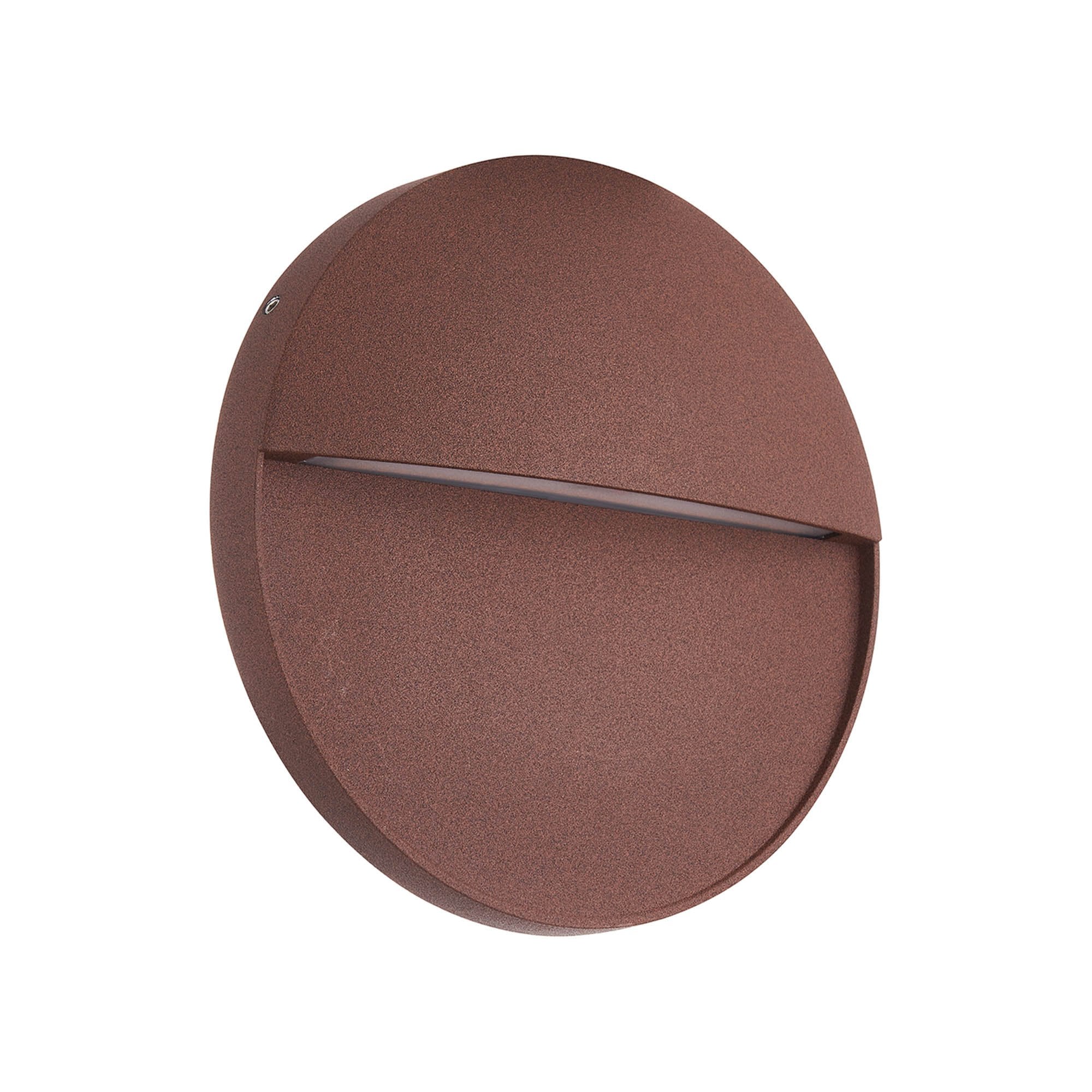 M7643 Baker Outdoor Wall Lamp Large Round 6W LED Rust Brown