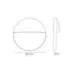 M7643 Baker Outdoor Wall Lamp Large Round 6W LED Rust Brown