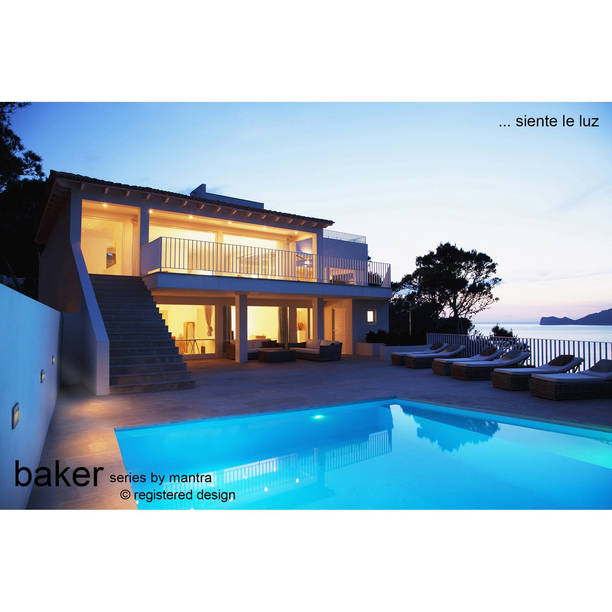 M7011 Baker Outdoor Wall Lamp Small Square 3W LED Anthracite