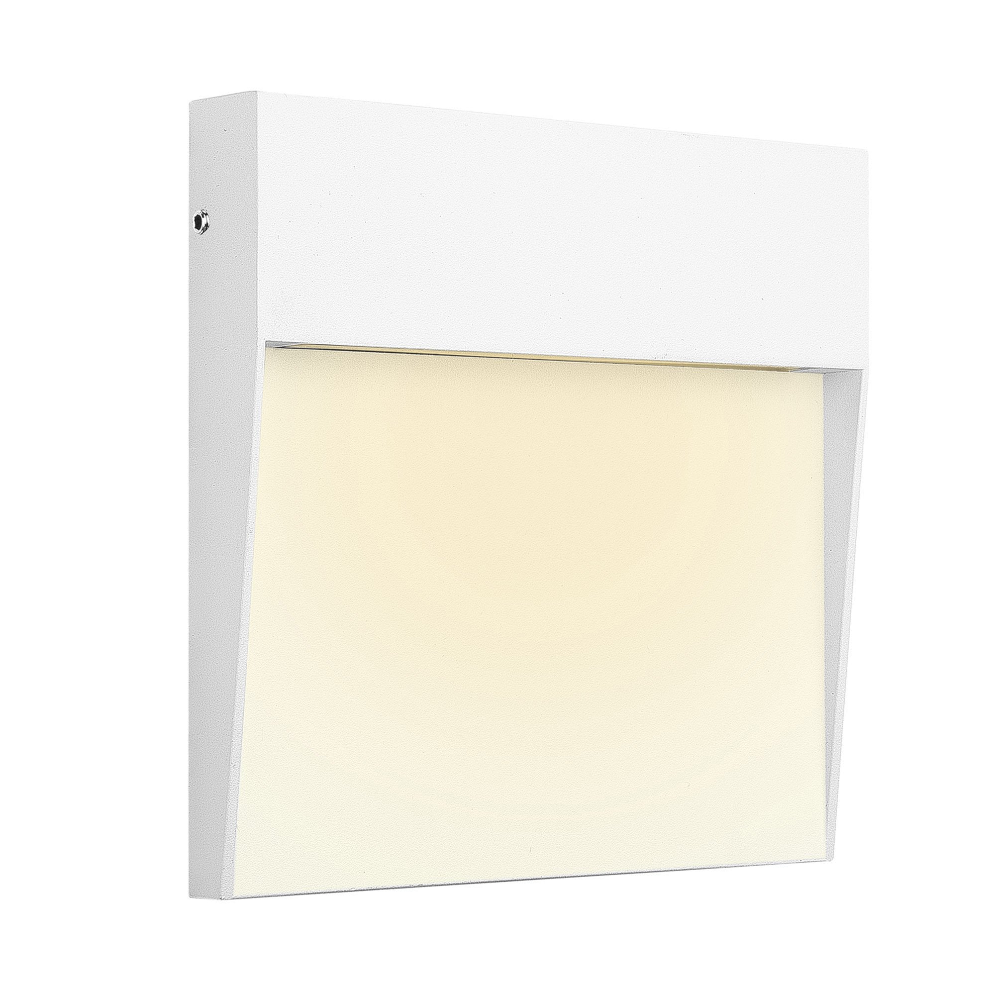 M7016 Baker Outdoor Wall Lamp Large Square 6W LED Sand White