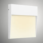 M7016 Baker Outdoor Wall Lamp Large Square 6W LED Sand White