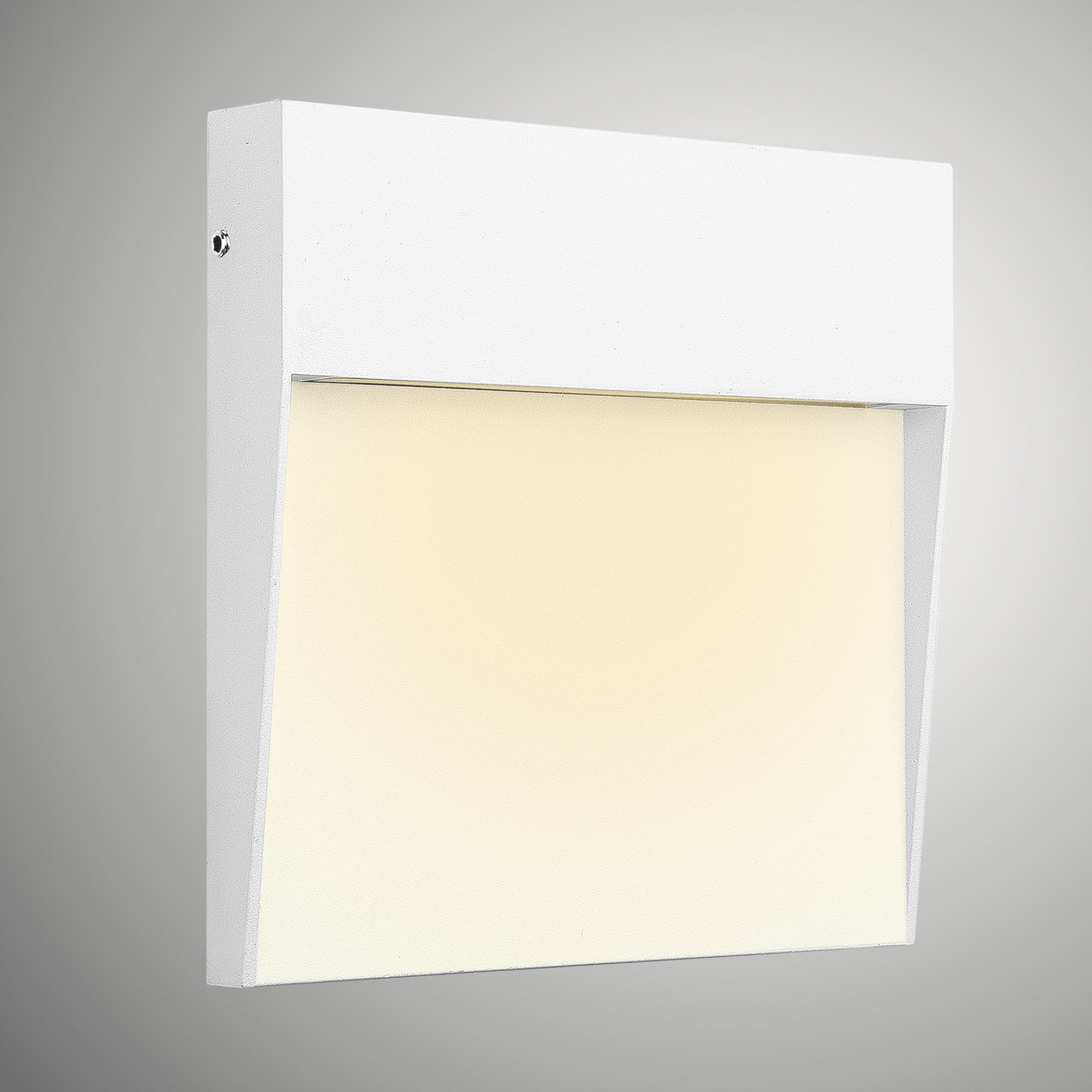 M7016 Baker Outdoor Wall Lamp Large Square 6W LED Sand White