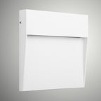 M7016 Baker Outdoor Wall Lamp Large Square 6W LED Sand White