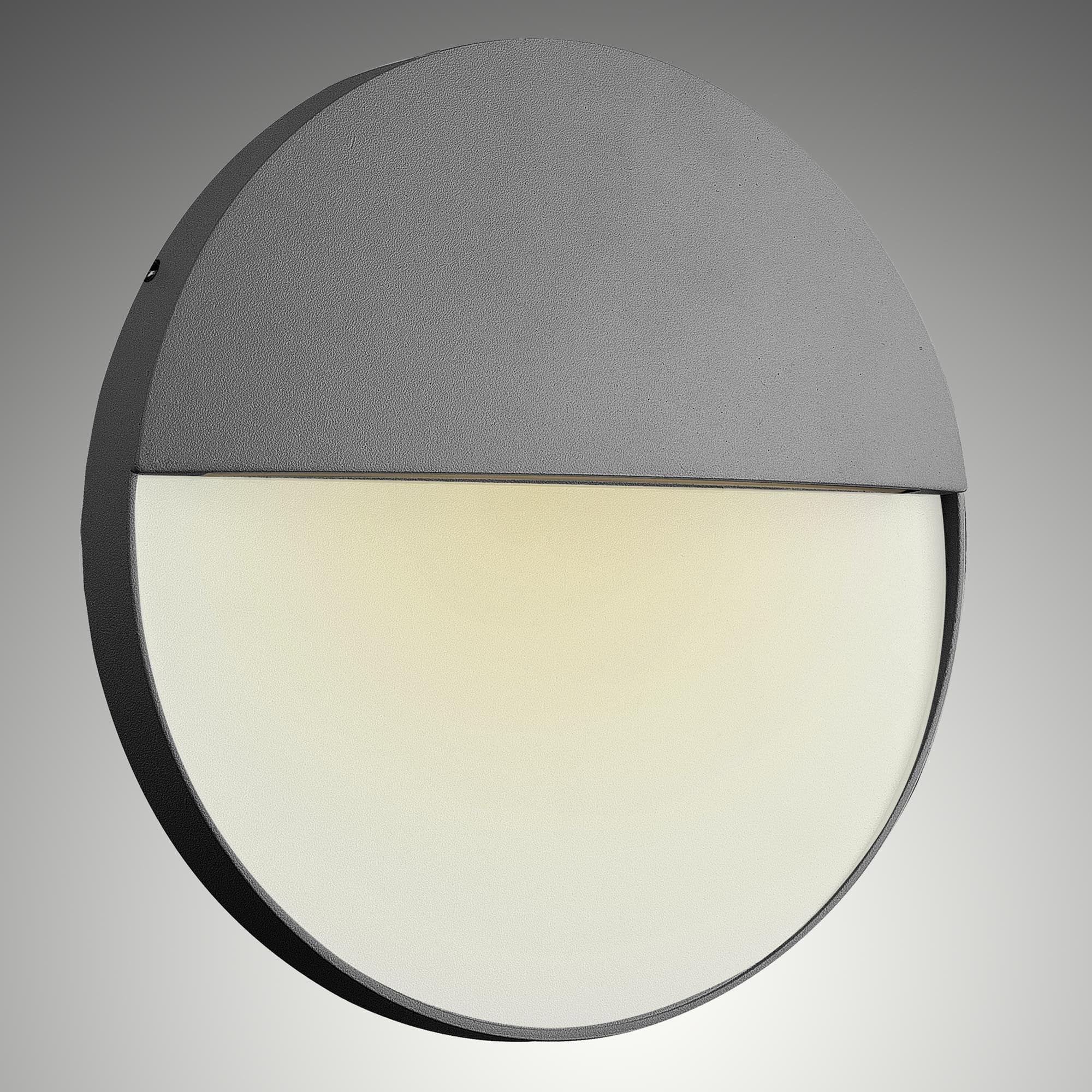 M7017 Baker Outdoor Wall Lamp Large Round 6W LED Anthracite
