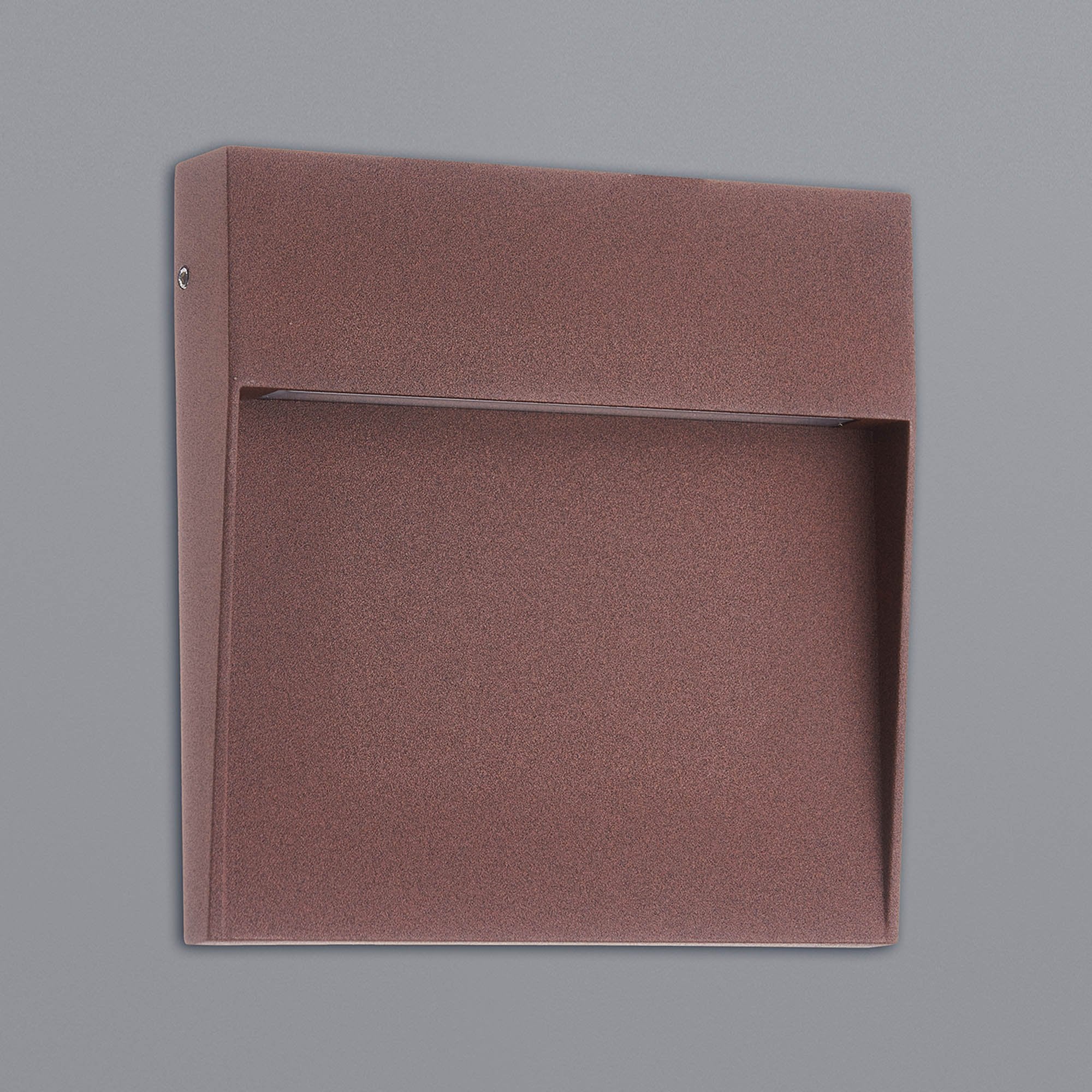 M7642 Baker Outdoor Wall Lamp Large Square 6W LED Rust Brown