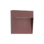 M7640 Baker Outdoor Wall Lamp Small Square 3W LED Rust Brown