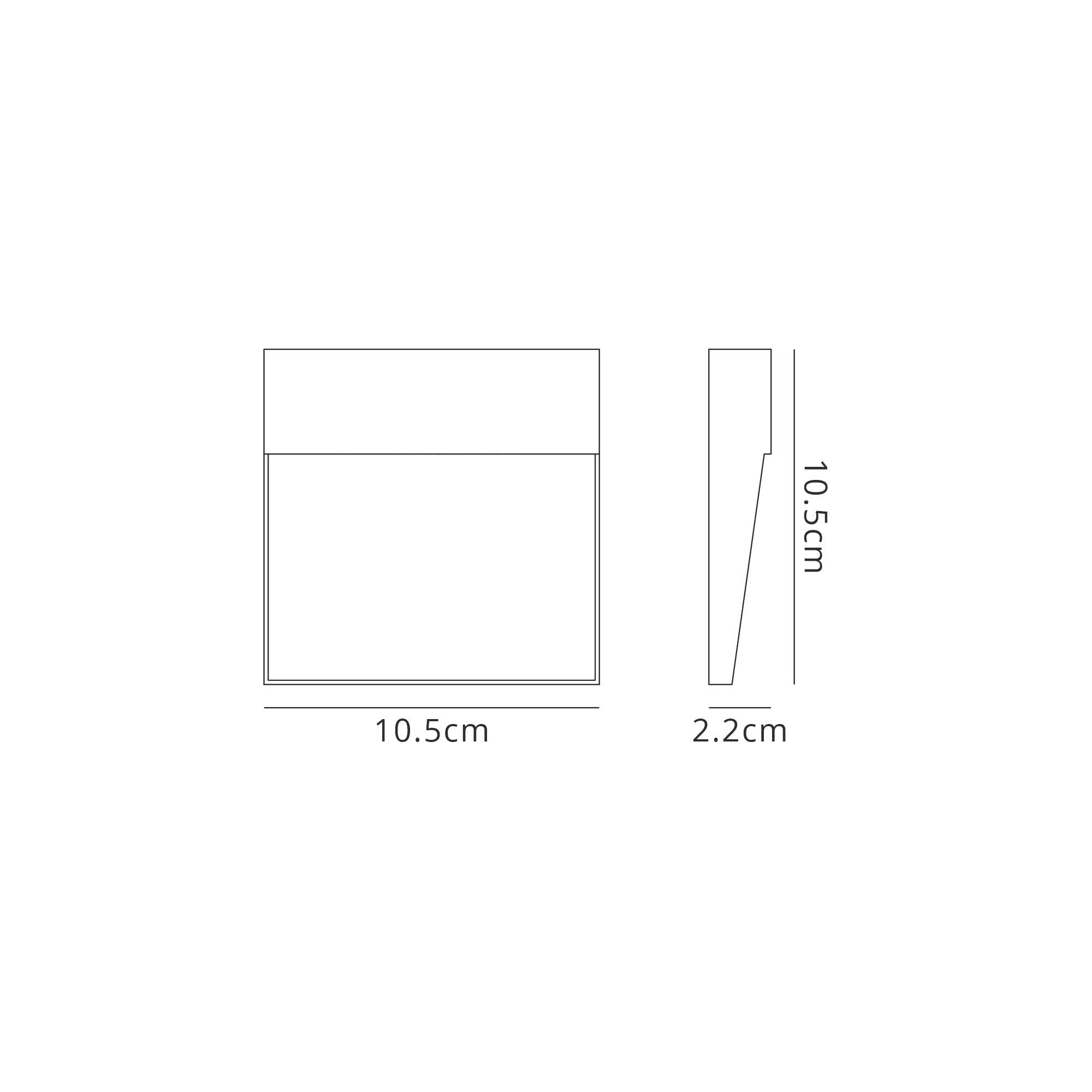 M7640 Baker Outdoor Wall Lamp Small Square 3W LED Rust Brown