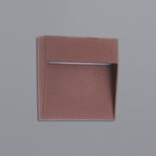 M7640 Baker Outdoor Wall Lamp Small Square 3W LED Rust Brown
