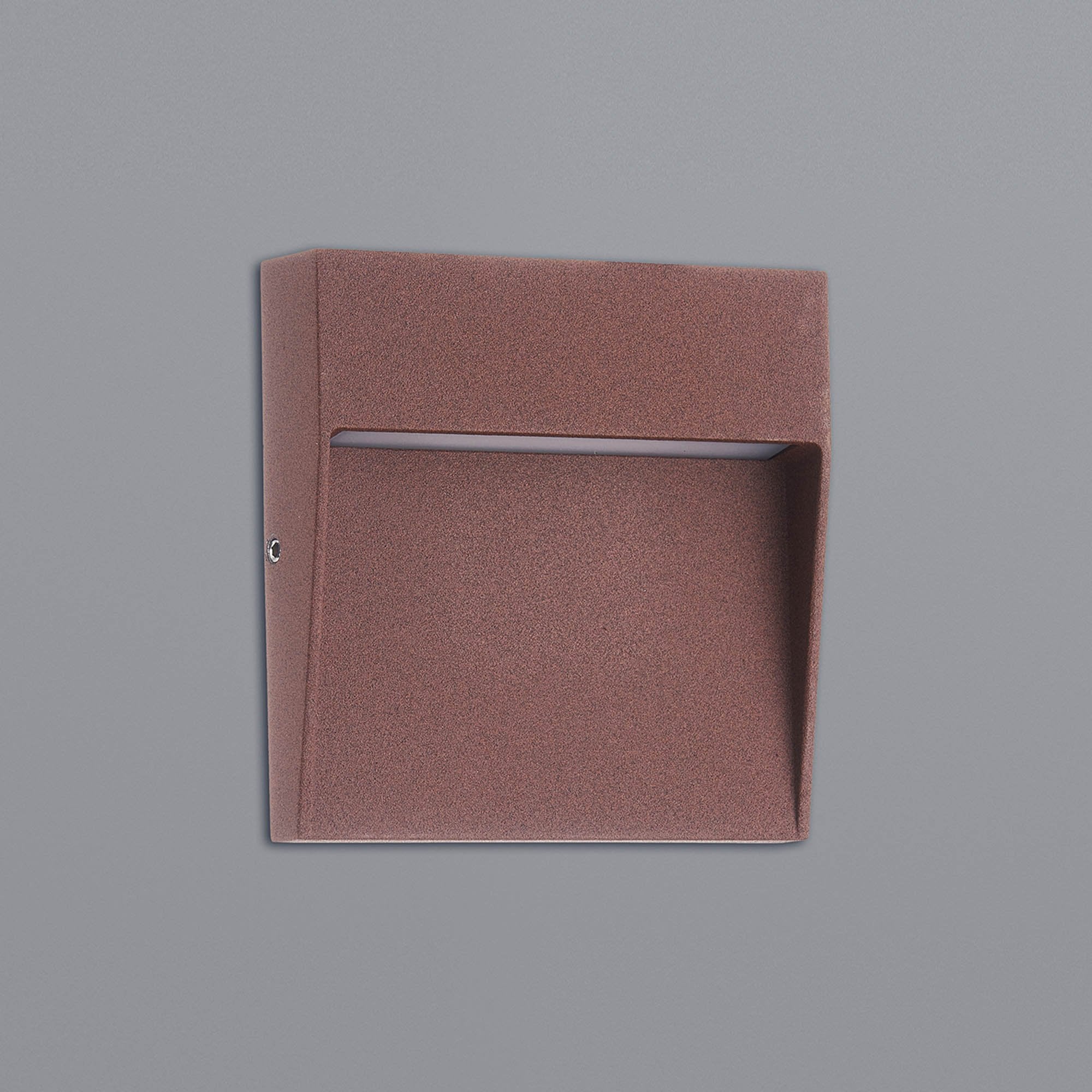 M7640 Baker Outdoor Wall Lamp Small Square 3W LED Rust Brown