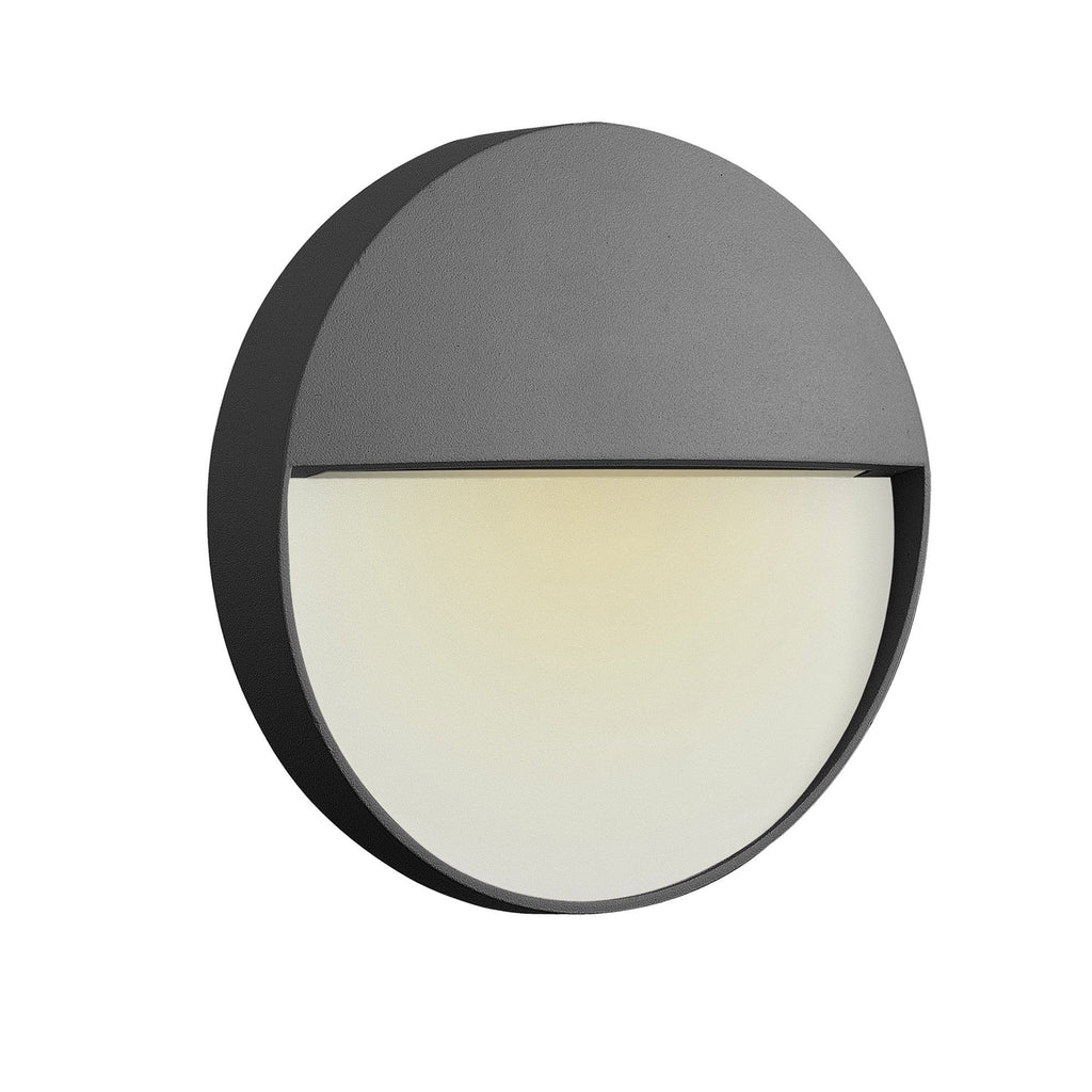 M7013 Baker Outdoor Wall Lamp Small Round 3W LED Anthracite