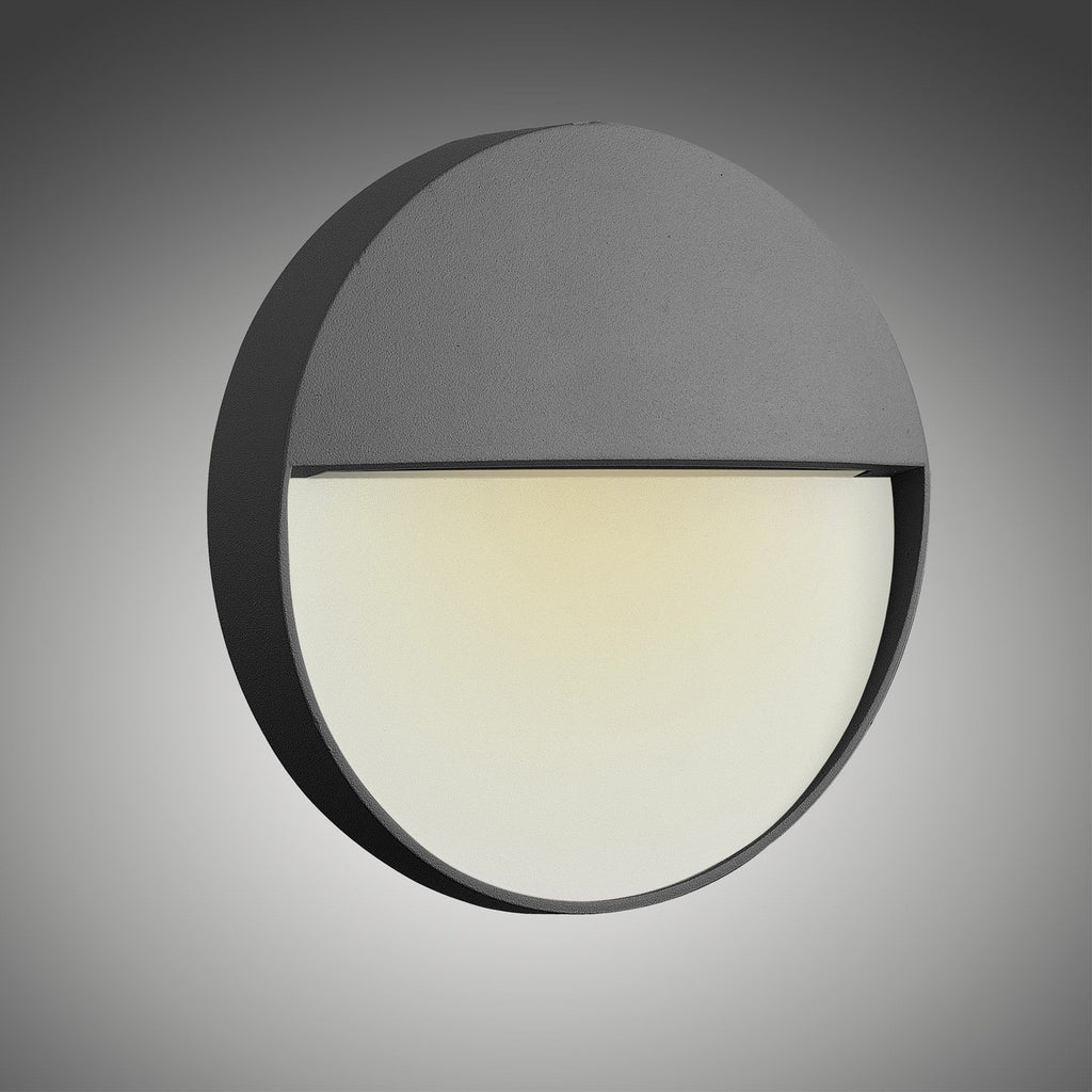 M7013 Baker Outdoor Wall Lamp Small Round 3W LED Anthracite