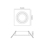 MC0006 Basico GU10 Swivel Downlight 9.2cm Square 1 x GU10 Max 50W Aluminium
