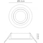 MC0007 Basico GU10 Swivel Downlight 9.2cm Round 1 Light Sand Black