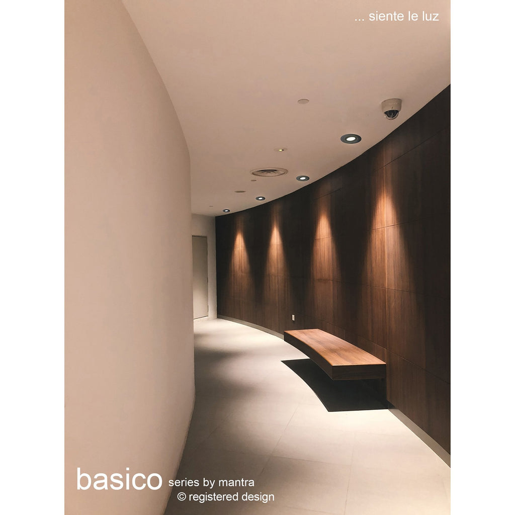 MC0007 Basico GU10 Swivel Downlight 9.2cm Round 1 Light Sand Black
