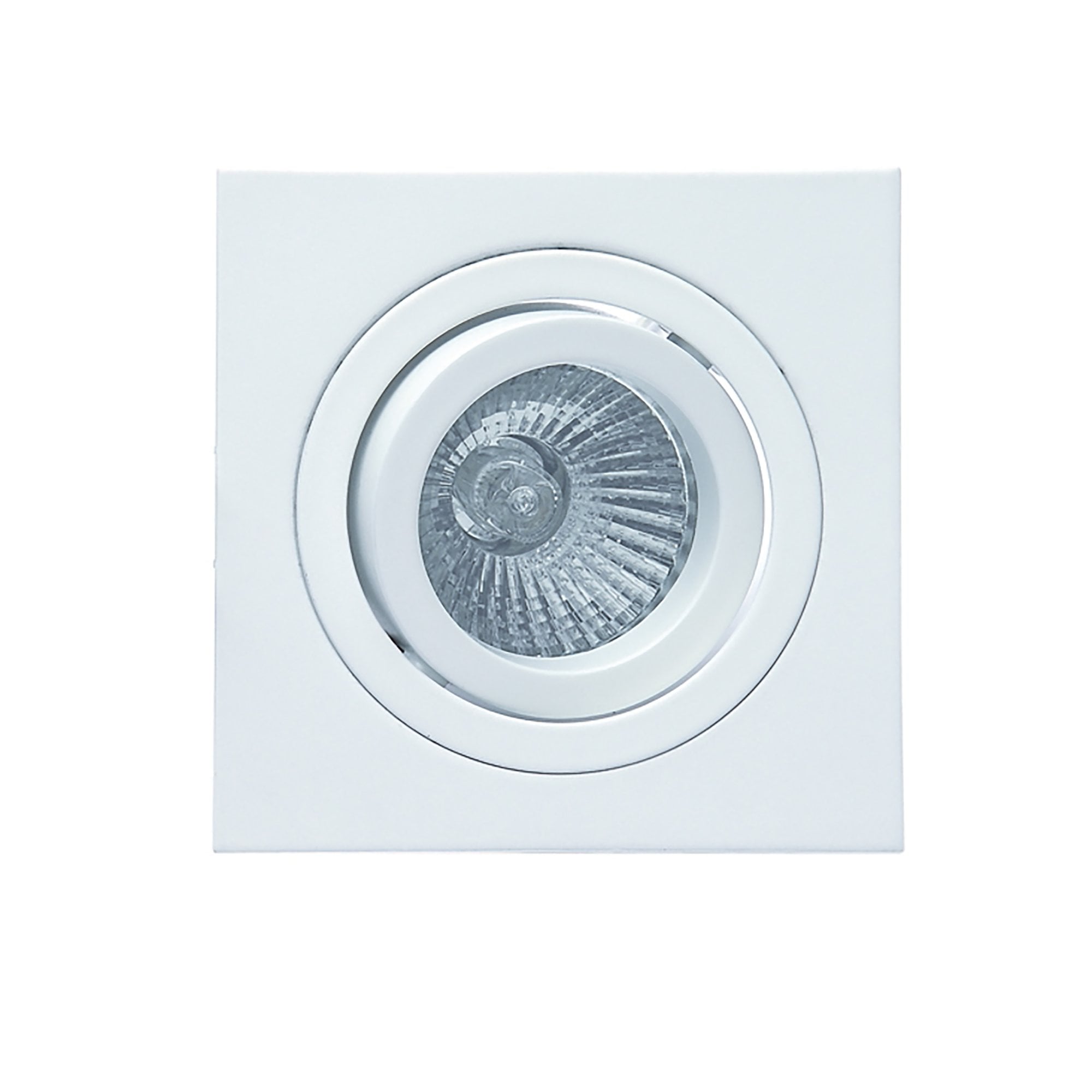 MC0004 Basico GU10 Swivel Downlight 9.2cm Square 1 x GU10 Max 50W Matt White