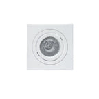 MC0004 Basico GU10 Swivel Downlight 9.2cm Square 1 x GU10 Max 50W Matt White