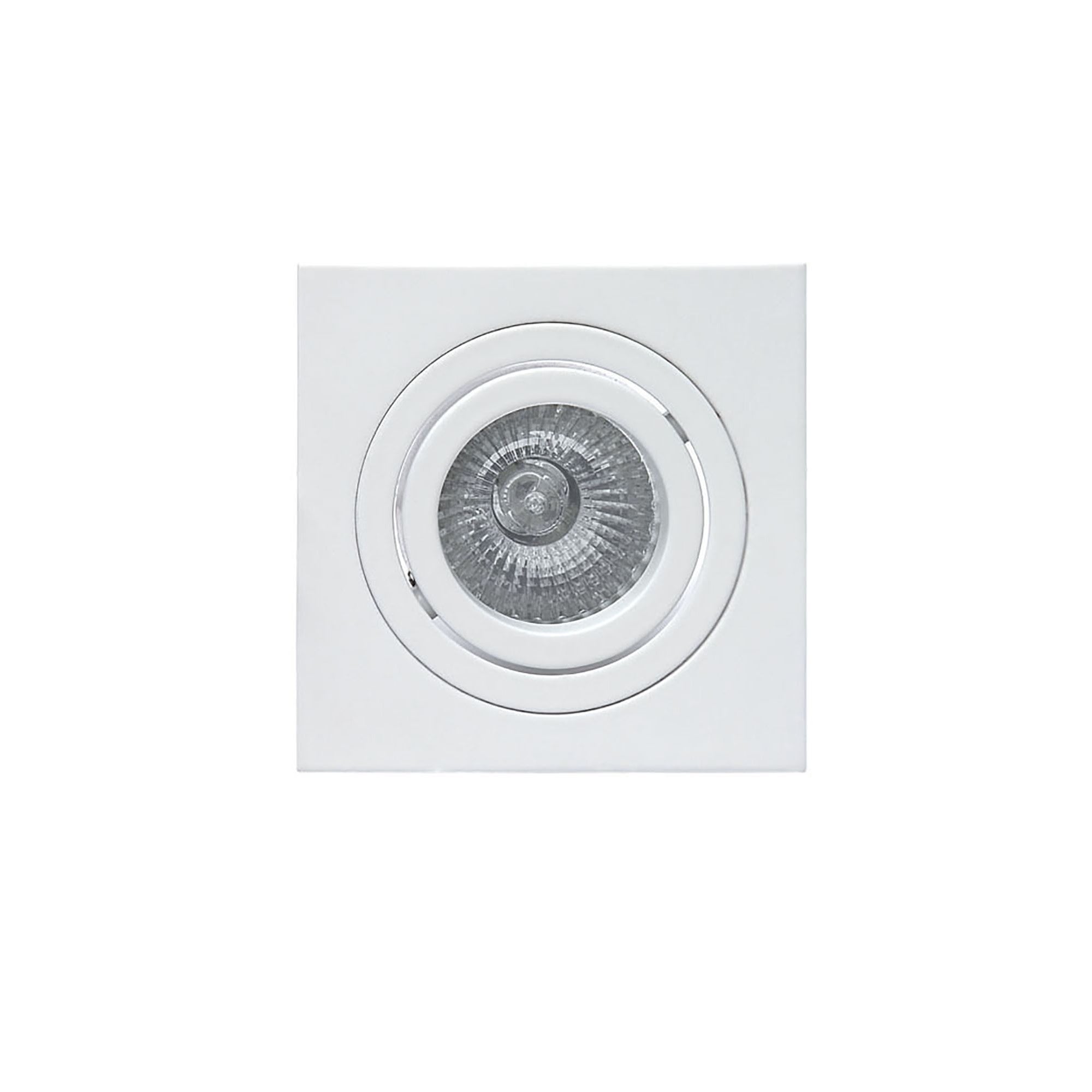 MC0004 Basico GU10 Swivel Downlight 9.2cm Square 1 x GU10 Max 50W Matt White