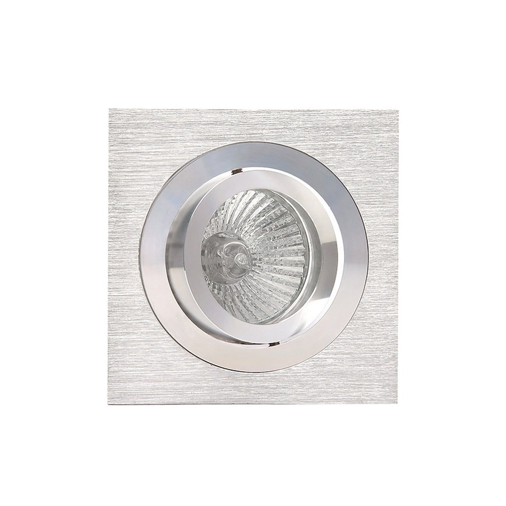 MC0002 Basico GU10 Swivel Downlight 9.2cm Square 1 x GU10 Max 50W Satin Nickel / Chrome