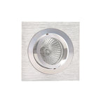 MC0002 Basico GU10 Swivel Downlight 9.2cm Square 1 x GU10 Max 50W Satin Nickel / Chrome