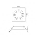 MC0002 Basico GU10 Swivel Downlight 9.2cm Square 1 x GU10 Max 50W Satin Nickel / Chrome