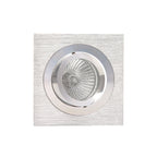 MC0002 Basico GU10 Swivel Downlight 9.2cm Square 1 x GU10 Max 50W Satin Nickel / Chrome
