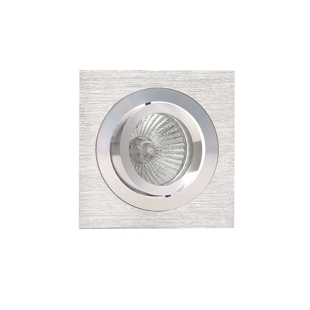 MC0002 Basico GU10 Swivel Downlight 9.2cm Square 1 x GU10 Max 50W Satin Nickel / Chrome