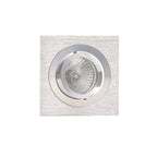 MC0002 Basico GU10 Swivel Downlight 9.2cm Square 1 x GU10 Max 50W Satin Nickel / Chrome